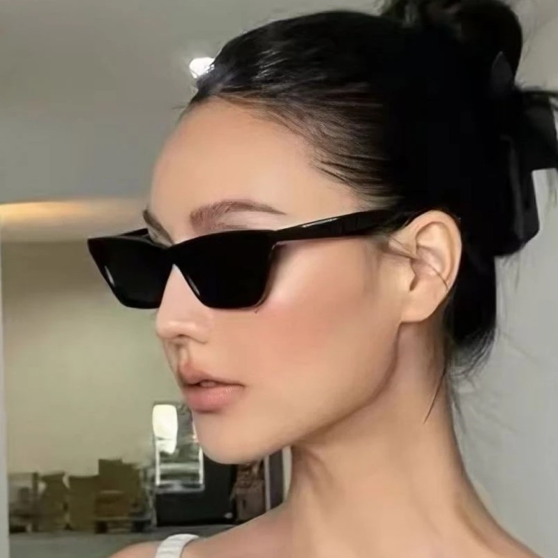 Luxury Zone - Luksusowe czarne okulary przeciwsłoneczne typu kocie