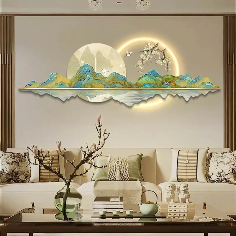 Luxury Lifestyle Fashion - Zegar ścienny LED w stylu chińskim,