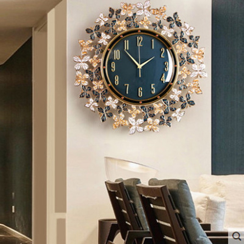 Luxury Lifestyle Fashion - Zegar ścienny emaliowany motyl salon dom