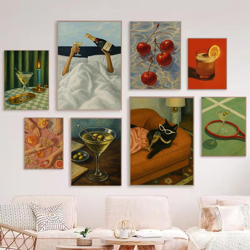 1 szt. Bezramowy Vintage Czarn – Luxury Lifestyle Pictures recenzja i cena